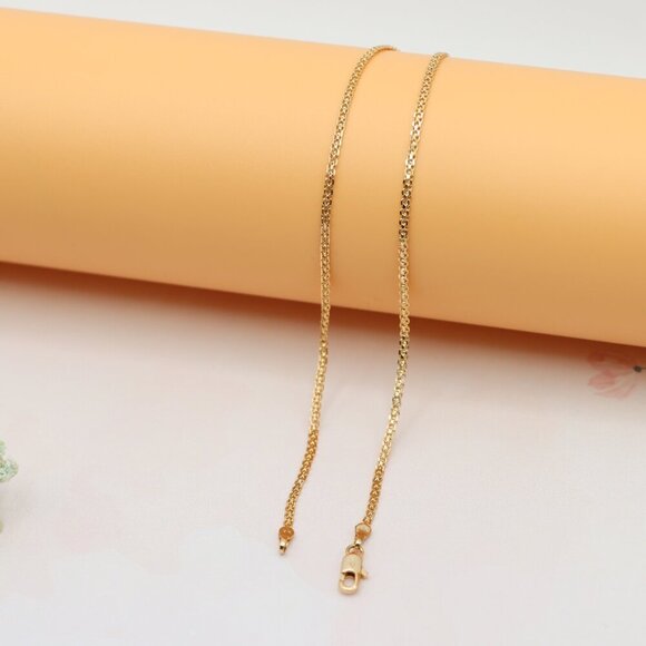 "Classic Curb Chain Rose Gold Necklace Everyday Elegance, XPNL0141 - Picture 11 of 11